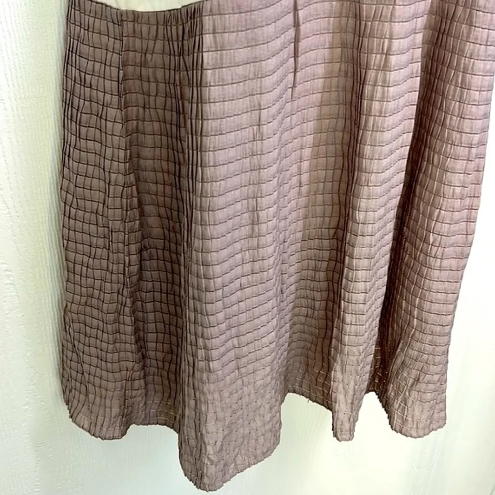 Rococo - Two Toned White And Grey Lined Sleeveless Maxi Dress Size Small